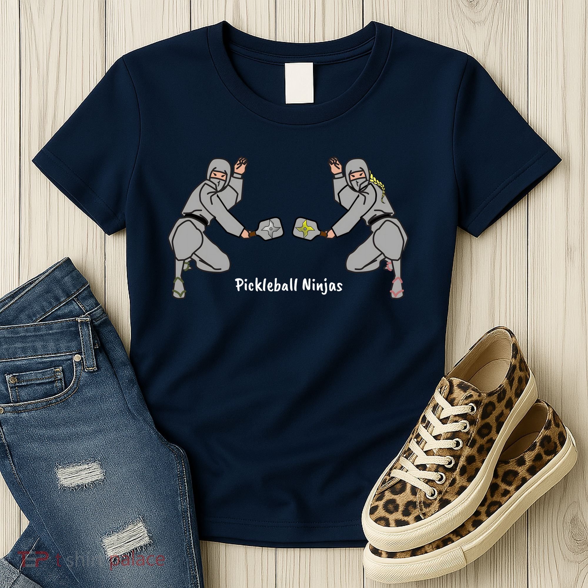 Fun Pickleball, Pickleball Ninja Mixed Doubles, Pickleball For Life Women's T-Shirt