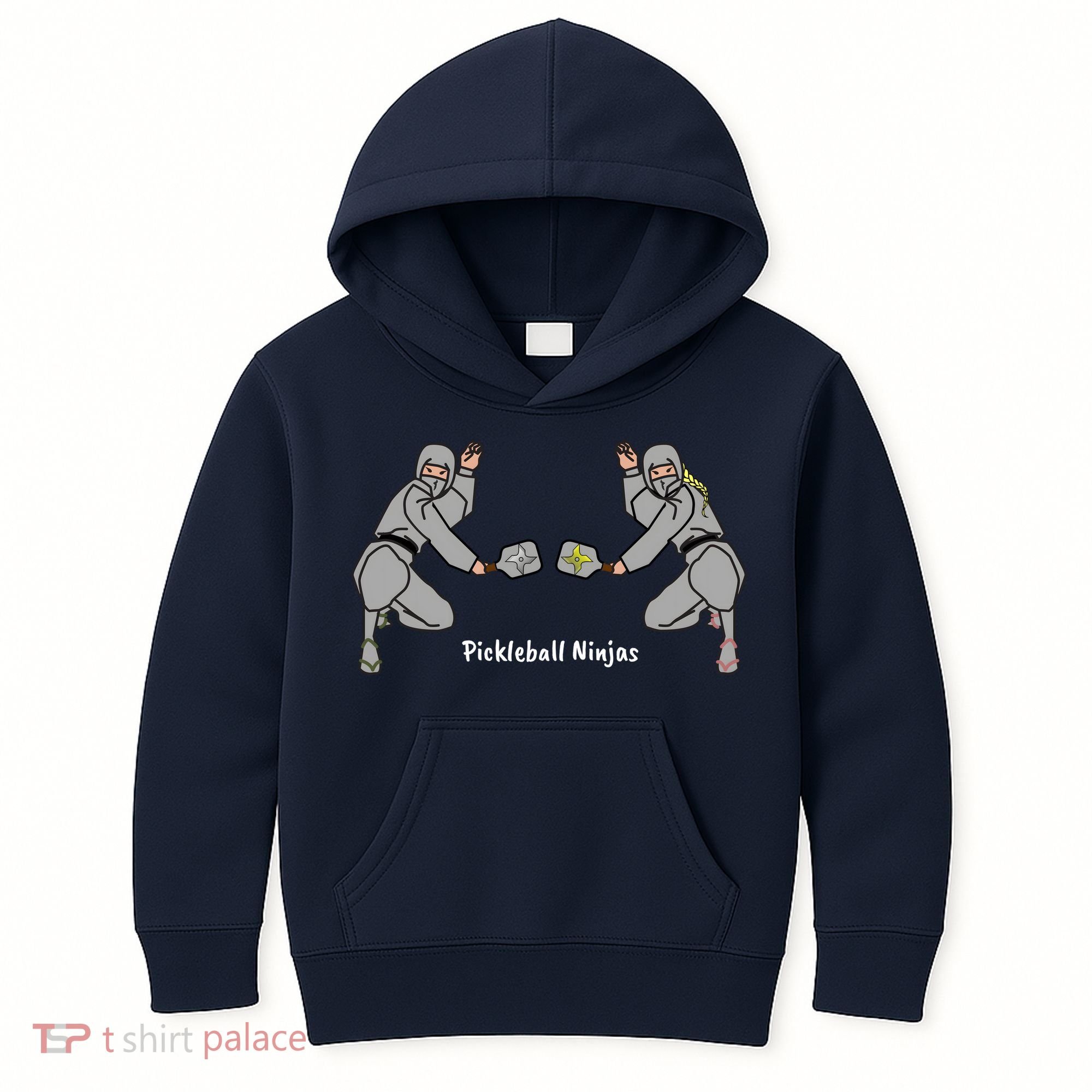 Fun Pickleball, Pickleball Ninja Mixed Doubles, Pickleball For Life Kids Hoodie