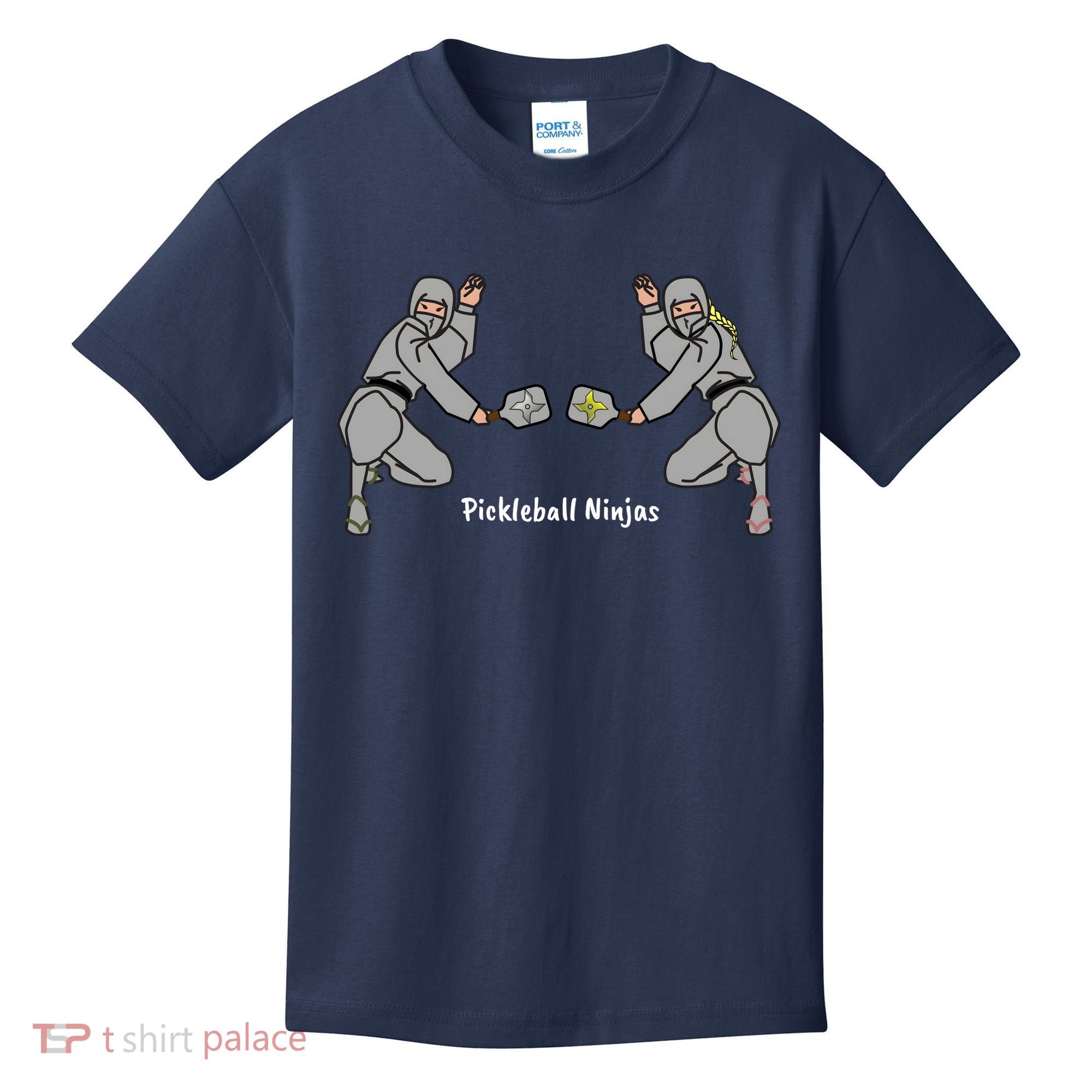 Fun Pickleball, Pickleball Ninja Mixed Doubles, Pickleball For Life Kids T-Shirt