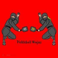 Fun Pickleball, Pickleball Ninja Mixed Doubles, Pickleball For Life Santa Hat thumb 1
