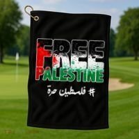 Free Palestine Palestine Strong Golf Towel thumb 1