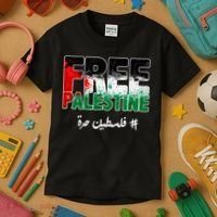 Free Palestine Palestine Strong Kids T-Shirt thumb 3