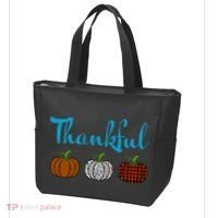Fall Plaid Pumpkin Thankful Women, Thanksgiving Be Blessed Tote Bag thumb 3