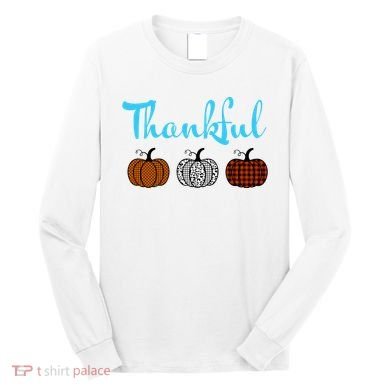 Fall Plaid Pumpkin Thankful Women, Thanksgiving Be Blessed Long Sleeve Shirt