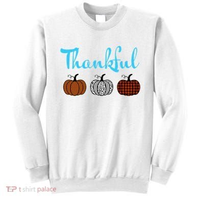Fall Plaid Pumpkin Thankful Women, Thanksgiving Be Blessed Sweatshirt
