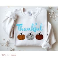 Fall Plaid Pumpkin Thankful Women, Thanksgiving Be Blessed Sweatshirt thumb 2