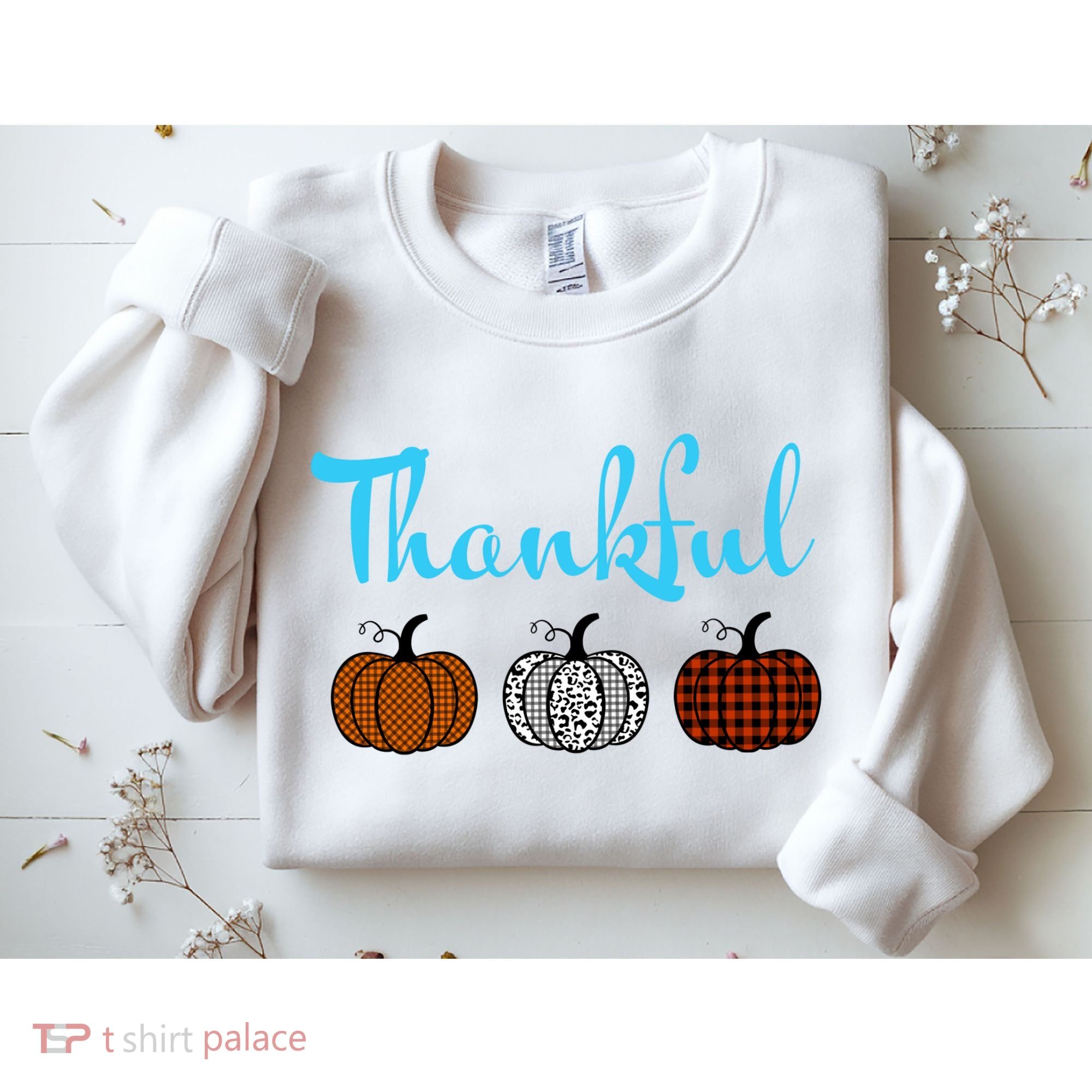 Fall Plaid Pumpkin Thankful Women, Thanksgiving Be Blessed Sweatshirt