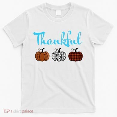 Fall Plaid Pumpkin Thankful Women, Thanksgiving Be Blessed T-Shirt