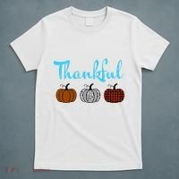 Fall Plaid Pumpkin Thankful Women, Thanksgiving Be Blessed T-Shirt thumb 5