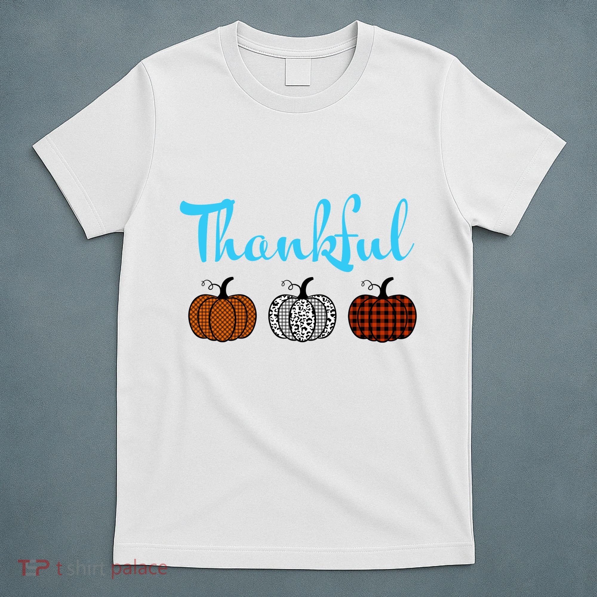 Fall Plaid Pumpkin Thankful Women, Thanksgiving Be Blessed T-Shirt
