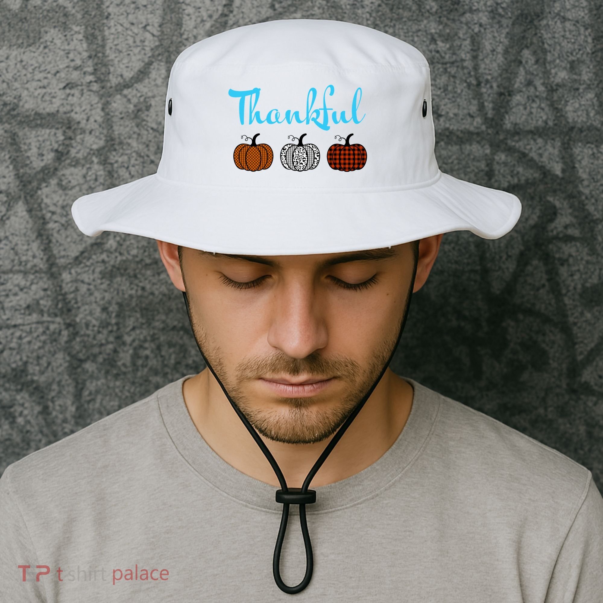 Fall Plaid Pumpkin Thankful Women, Thanksgiving Be Blessed Bucket Hat