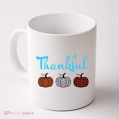 Fall Plaid Pumpkin Thankful Women, Thanksgiving Be Blessed Coffee Mug