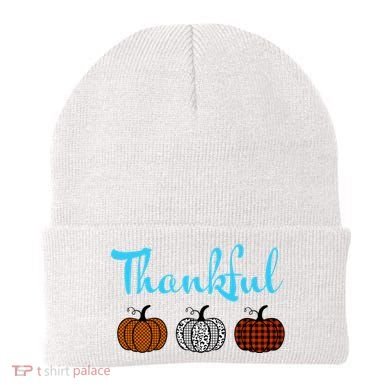 Fall Plaid Pumpkin Thankful Women, Thanksgiving Be Blessed Beanie
