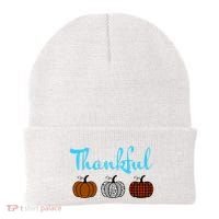 Fall Plaid Pumpkin Thankful Women, Thanksgiving Be Blessed Beanie thumb 0