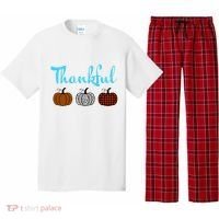 Fall Plaid Pumpkin Thankful Women, Thanksgiving Be Blessed Pajama Set thumb 0