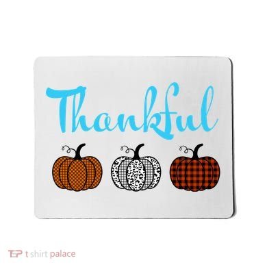 Fall Plaid Pumpkin Thankful Women, Thanksgiving Be Blessed Mousepad
