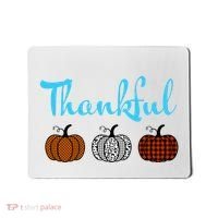 Fall Plaid Pumpkin Thankful Women, Thanksgiving Be Blessed Mousepad thumb 0