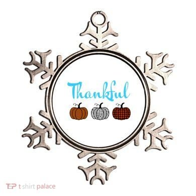 Fall Plaid Pumpkin Thankful Women, Thanksgiving Be Blessed Ornament