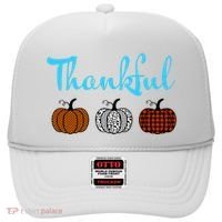 Fall Plaid Pumpkin Thankful Women, Thanksgiving Be Blessed Hat thumb 0