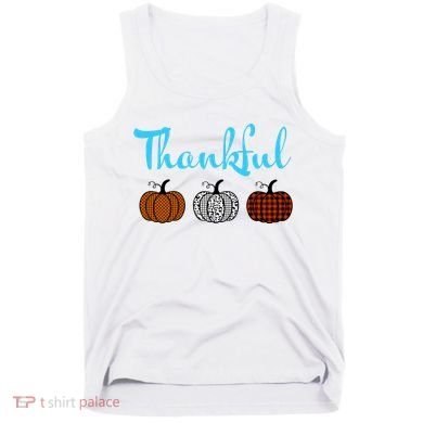 Fall Plaid Pumpkin Thankful Women, Thanksgiving Be Blessed Tank Top