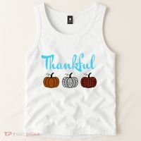 Fall Plaid Pumpkin Thankful Women, Thanksgiving Be Blessed Tank Top thumb 2