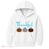 Fall Plaid Pumpkin Thankful Women, Thanksgiving Be Blessed Kids Hoodie thumb 0