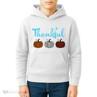 Fall Plaid Pumpkin Thankful Women, Thanksgiving Be Blessed Kids Hoodie thumb 4