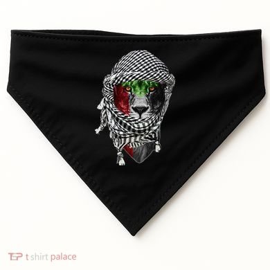 Free palestine Palestinian lion USA-Made Doggie Bandana
