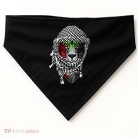Free palestine Palestinian lion USA-Made Doggie Bandana thumb 0