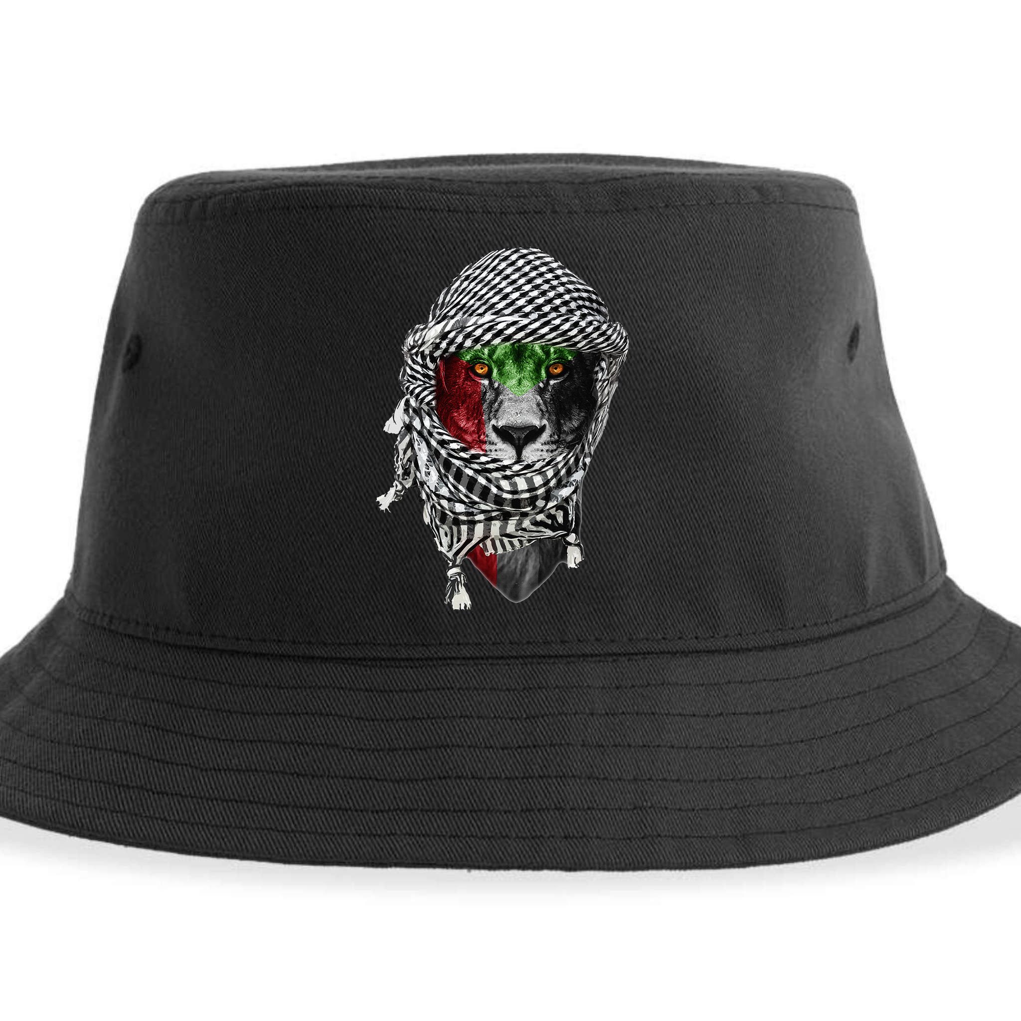 Free palestine Palestinian lion Sustainable Bucket Hat
