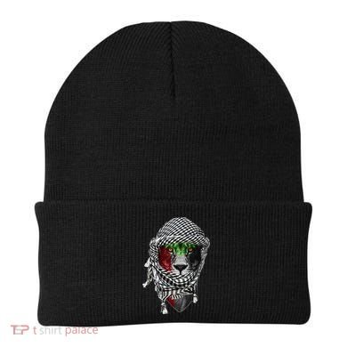 Free palestine Palestinian lion Beanie
