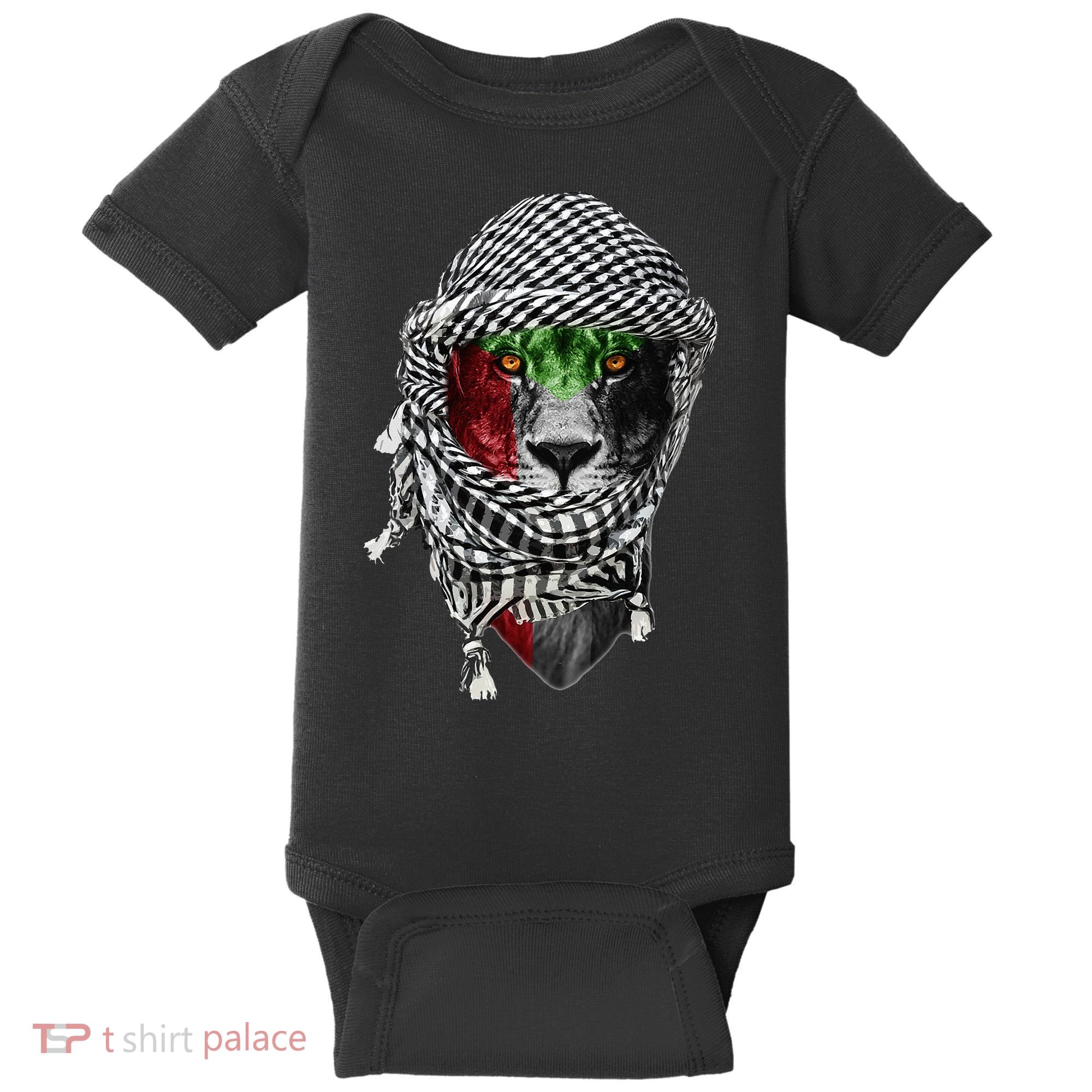 Free palestine Palestinian lion Baby Bodysuit