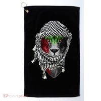 Free palestine Palestinian lion Golf Towel thumb 0