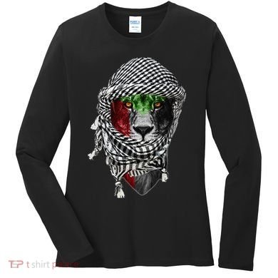 Free palestine Palestinian lion Women's Long Sleeve Shirt
