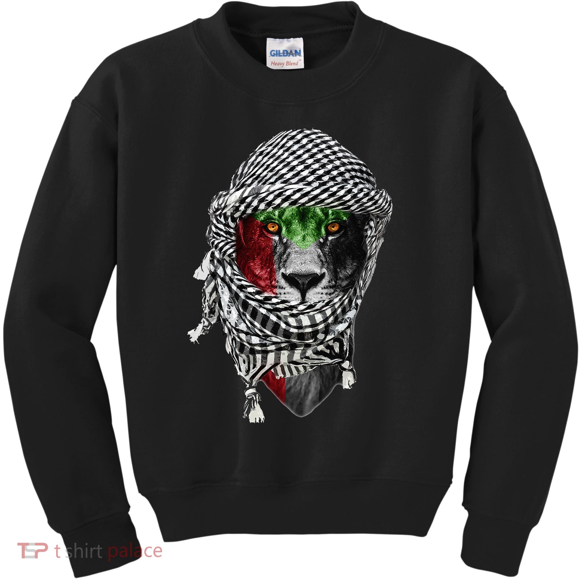 Free palestine Palestinian lion Kids Sweatshirt