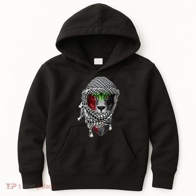 Free palestine Palestinian lion Kids Hoodie