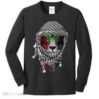 Free palestine Palestinian lion Kids Long Sleeve Shirt thumb 0