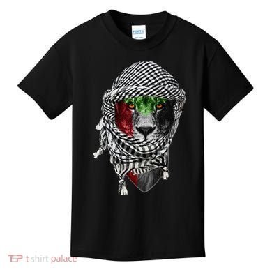Free palestine Palestinian lion Kids T-Shirt
