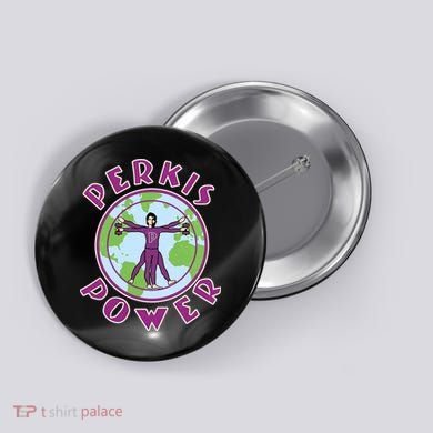 Funny Perkis Power Fitness Logo Button