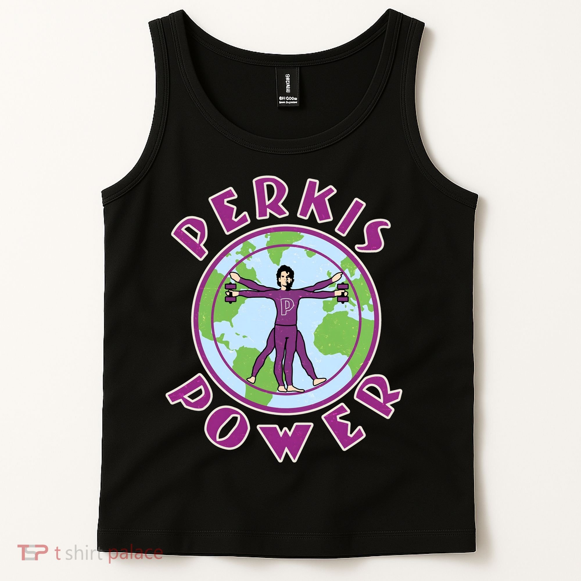 Funny Perkis Power Fitness Logo Tank Top