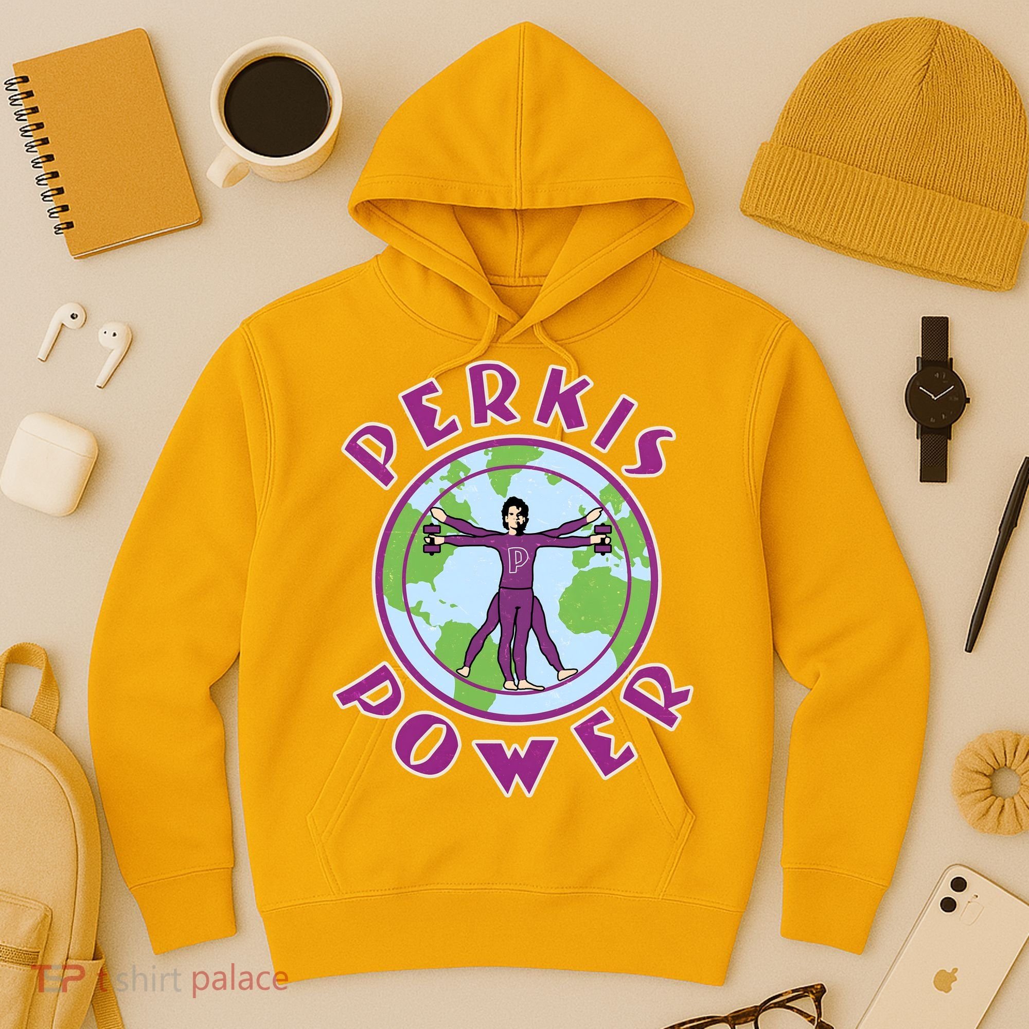 Funny Perkis Power Fitness Logo Hoodie