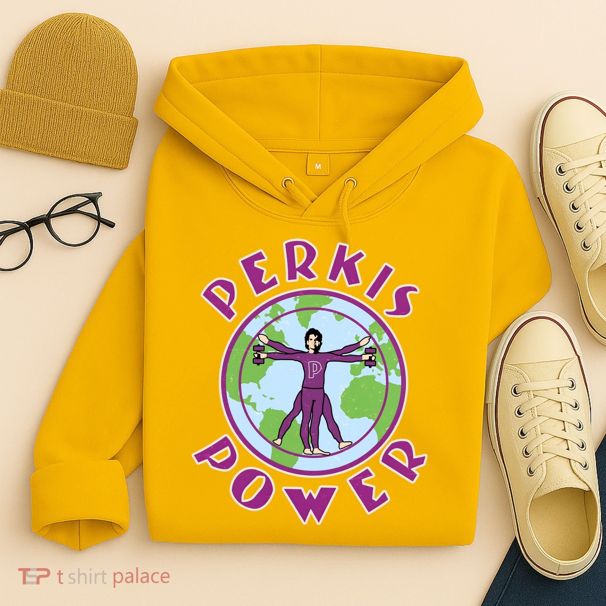 Funny Perkis Power Fitness Logo Hoodie