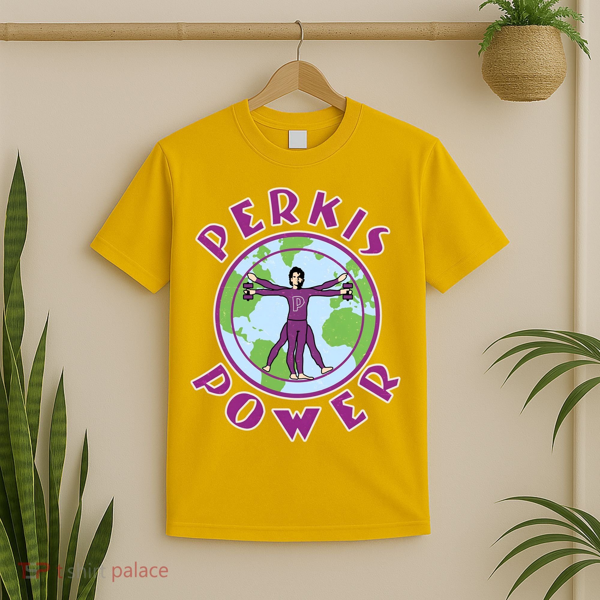 Funny Perkis Power Fitness Logo T-Shirt