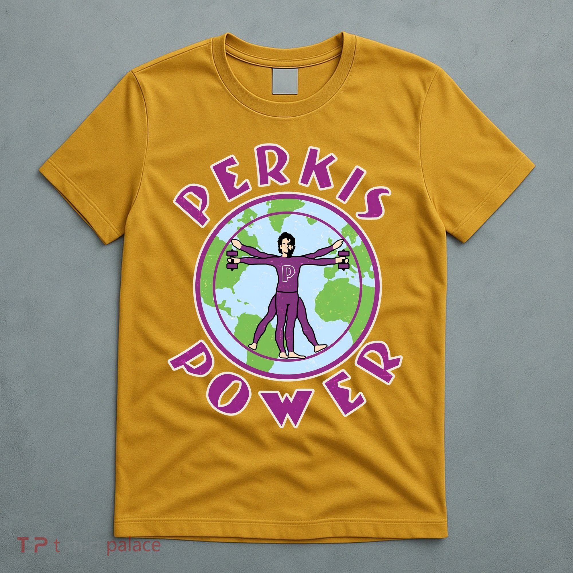 Funny Perkis Power Fitness Logo T-Shirt