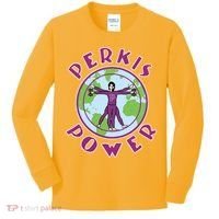 Funny Perkis Power Fitness Logo Kids Long Sleeve Shirt thumb 0