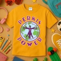 Funny Perkis Power Fitness Logo Kids T-Shirt thumb 3