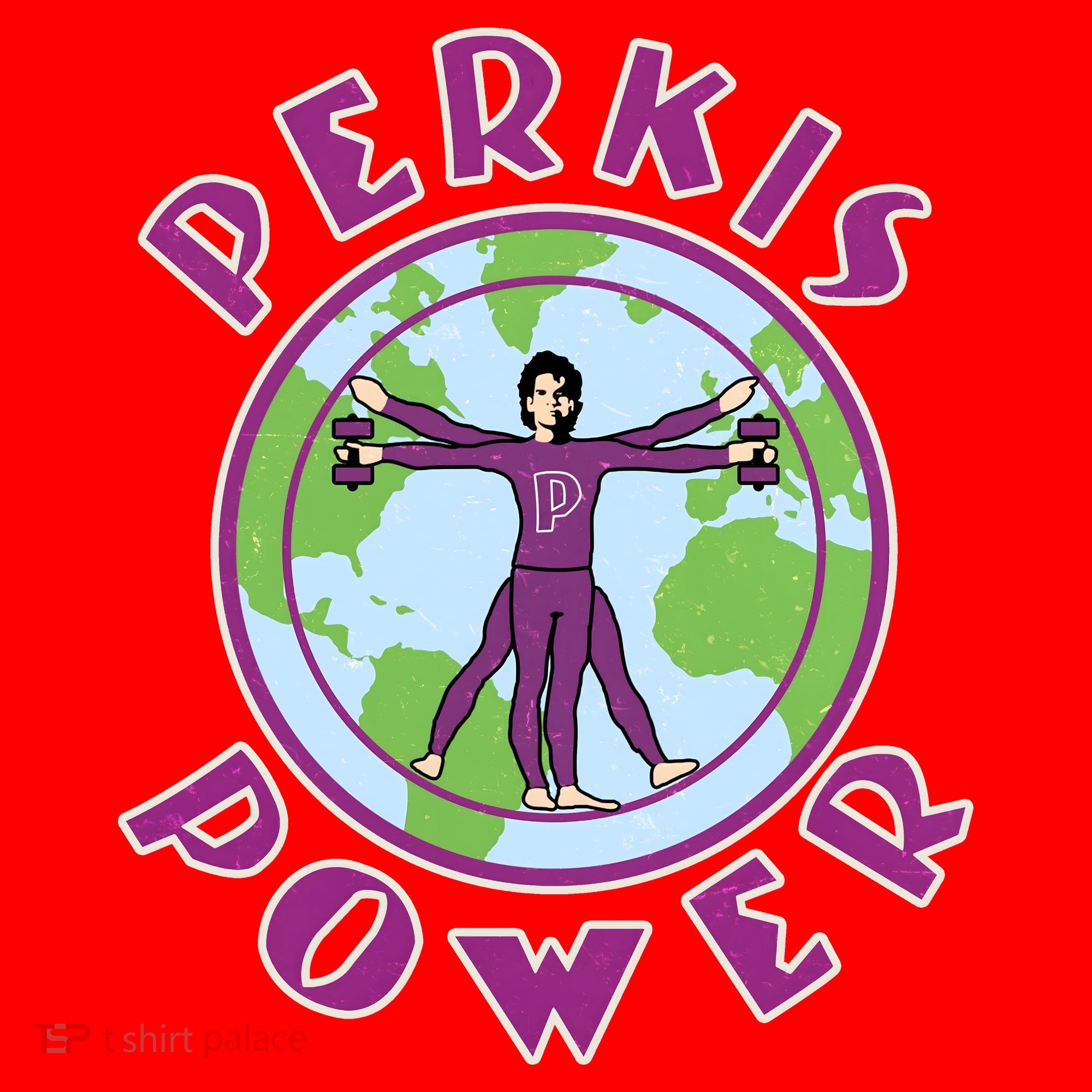 Funny Perkis Power Fitness Logo Santa Hat