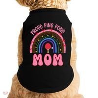 Funny Ping Pong Table Tennis Proud Ping Pong Mom Rainbow Gift Doggie Tank thumb 0