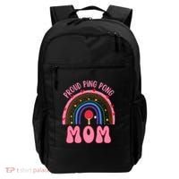 Funny Ping Pong Table Tennis Proud Ping Pong Mom Rainbow Gift Backpack thumb 0