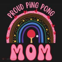 Funny Ping Pong Table Tennis Proud Ping Pong Mom Rainbow Gift Women's Hoodie thumb 2
